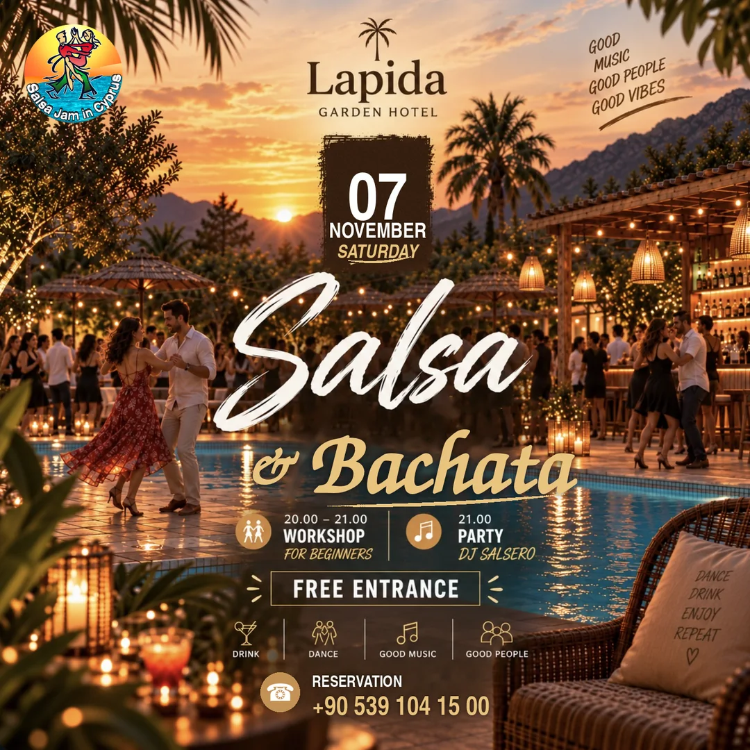 Lapida Garden Hotel Salsa & Bachata Gecesi afişi, Lapta